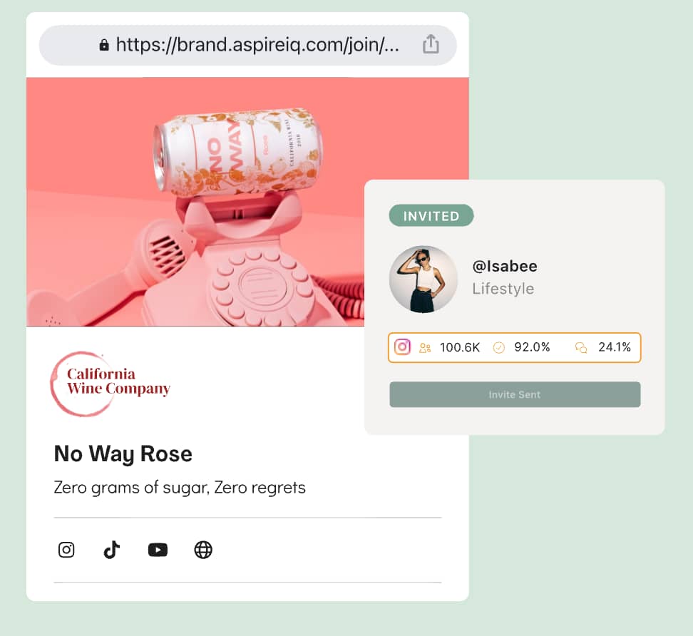 Influencer analytics tool Aspire's dashbaord shows the impact of influencer campaigns so you can optimize accordingly.
