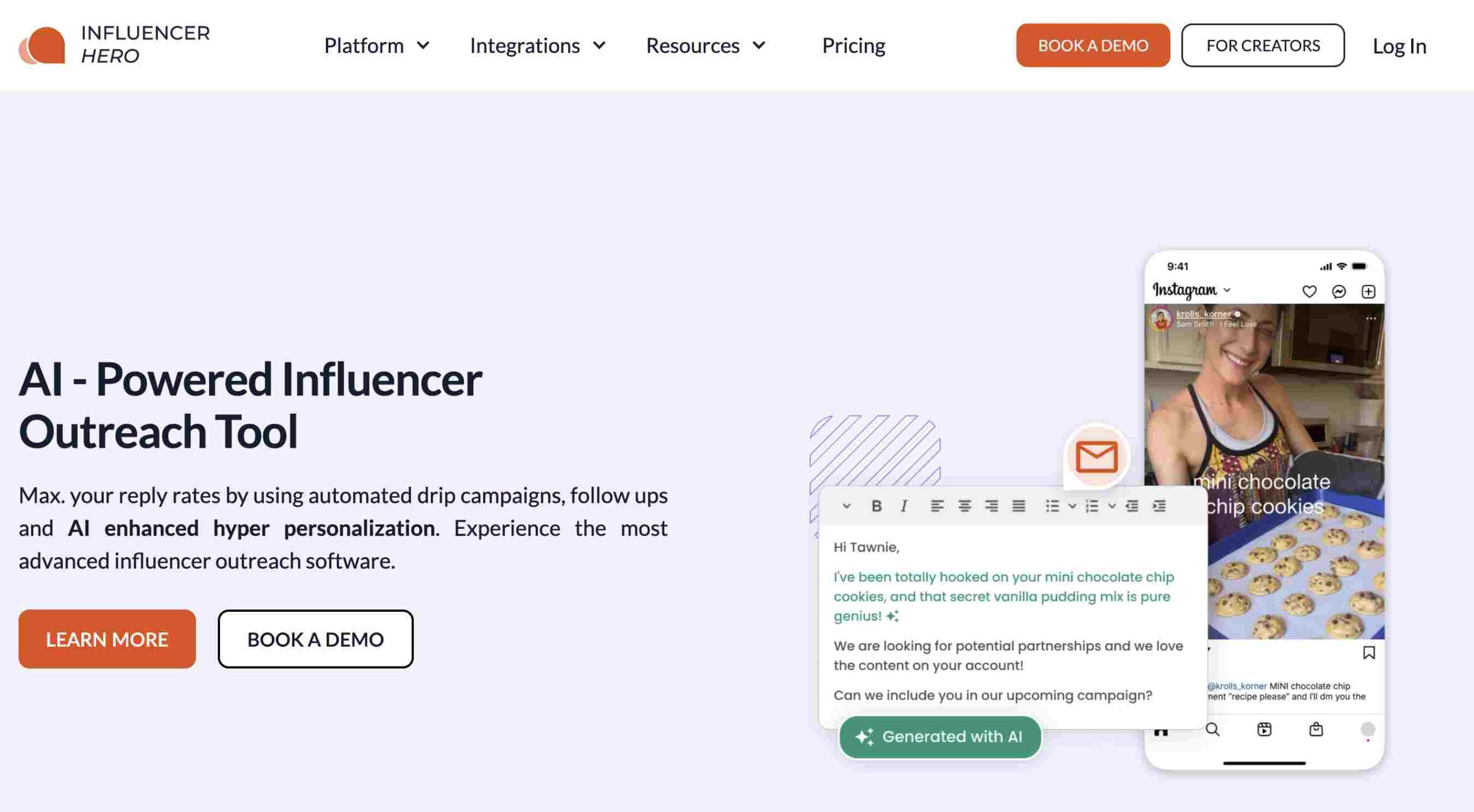 Influencer Hero influencer marketing tool
