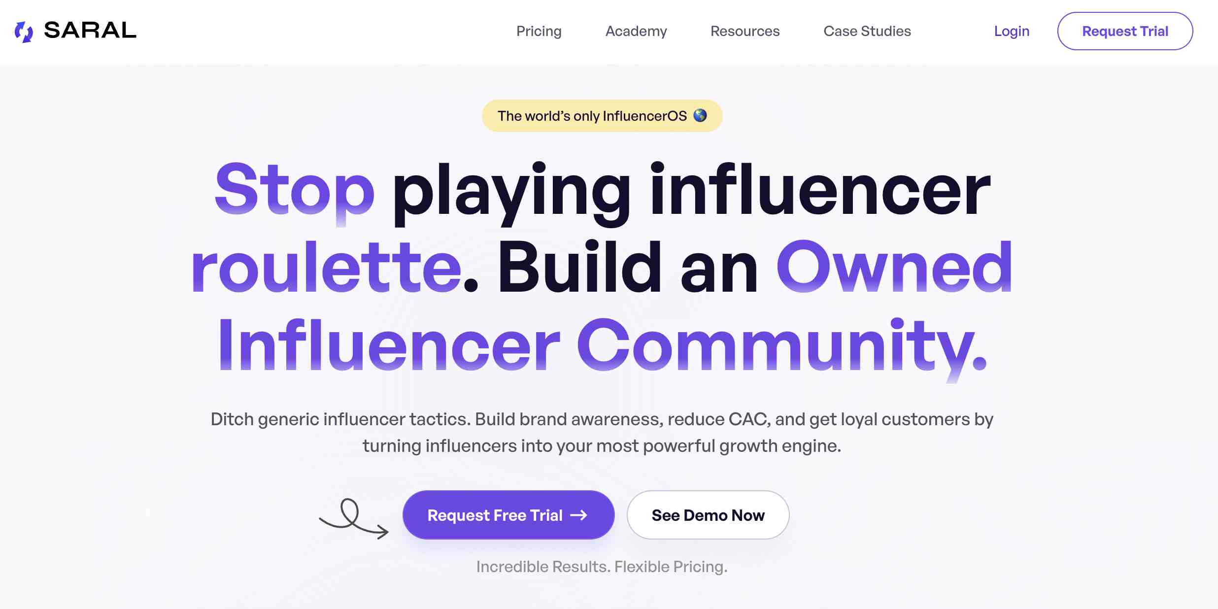 SARAL Influencer marketing platform