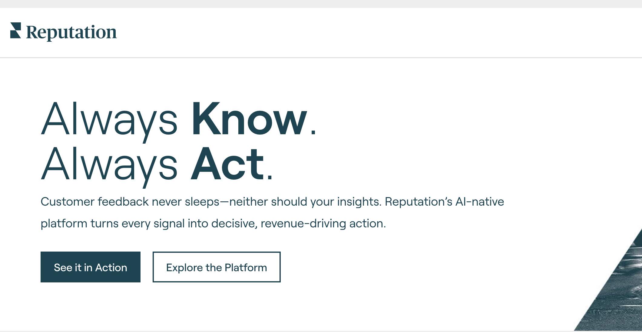 Screenshot of reputation tool