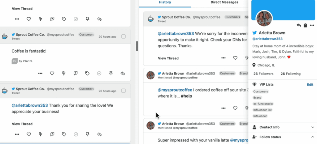 The Smart Inbox shows you various message types, such as direct mentions, story mentions, replies, comments and wall posts.