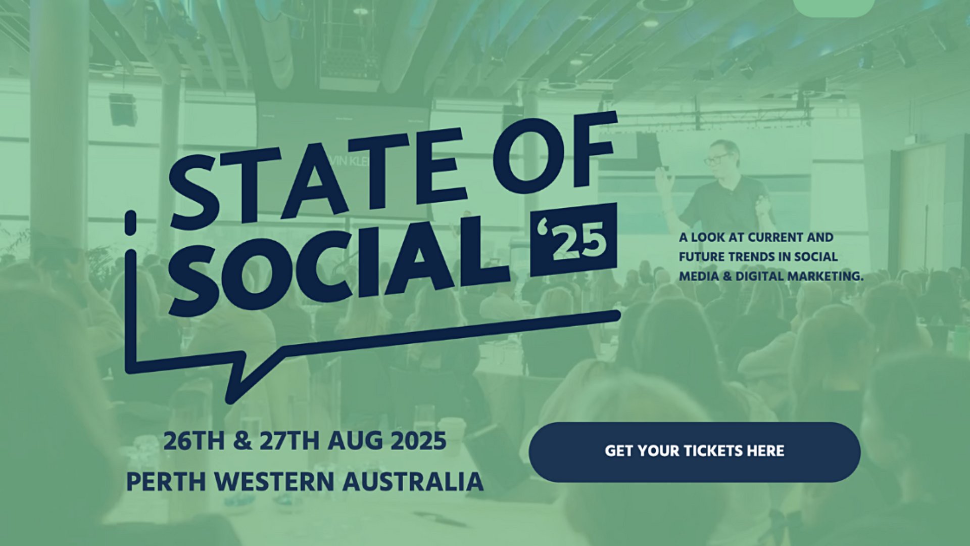 Screenshot of the ticket registration page for State of Social 2025.