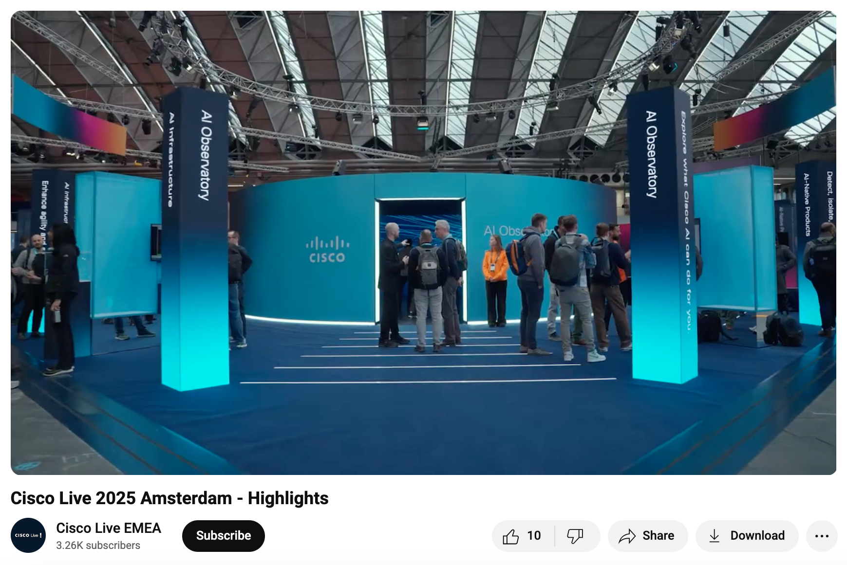 Cisco Amsterdam 2025 event highlights YouTube video