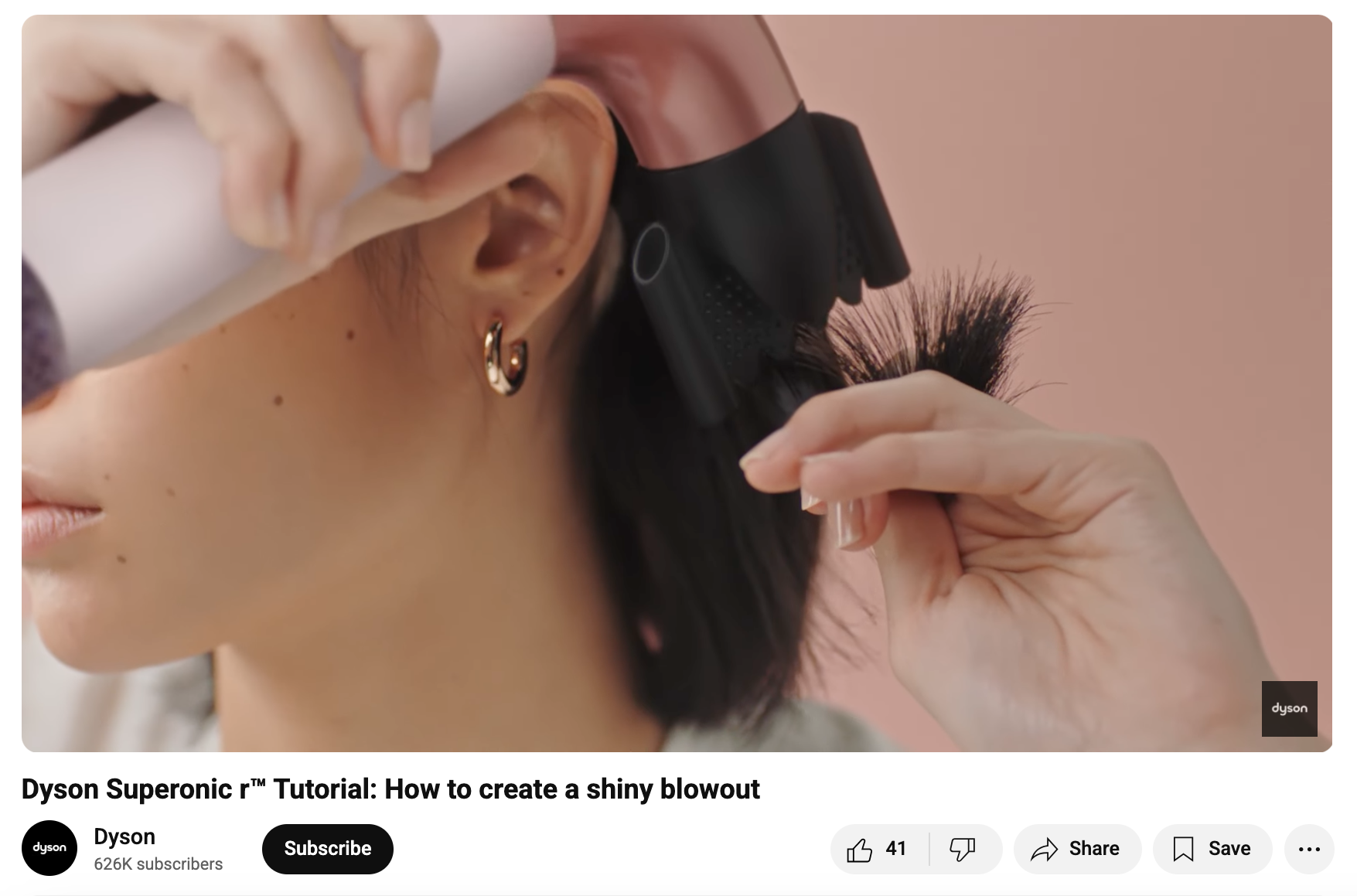 Dyson product tutorial YouTube video