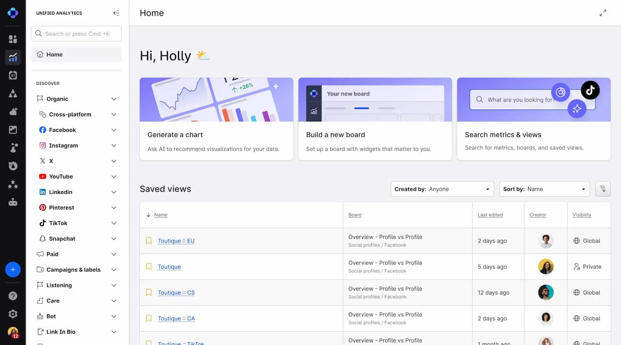 Emplifi's dashboard helps users track and measure influencer performance, boost reach, engagement and conversions.