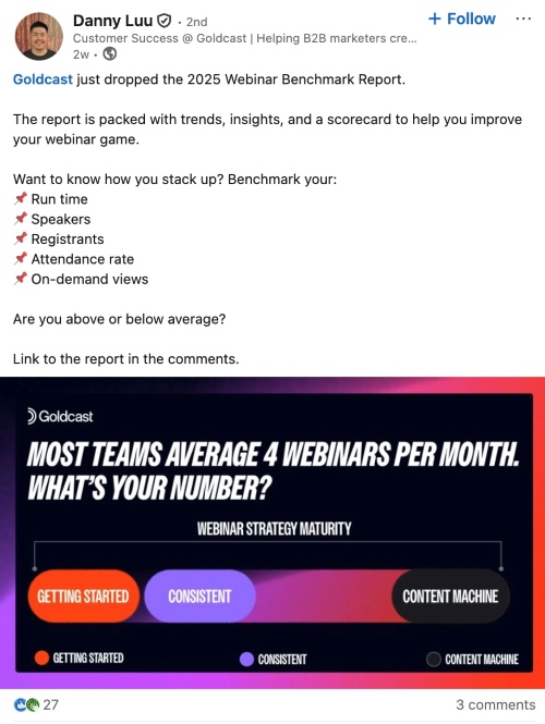 goldcast social media amplification example
