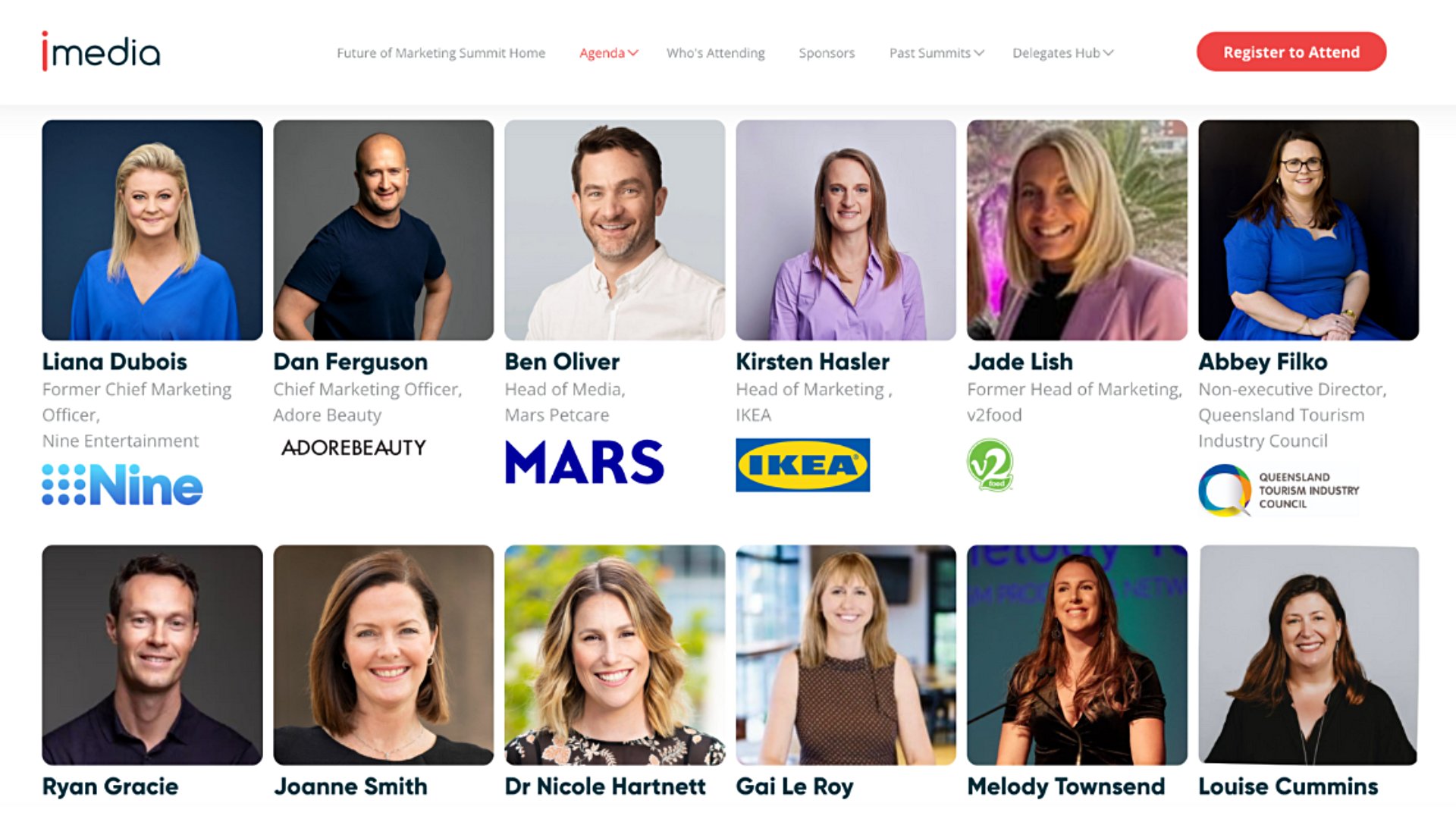 Advisory board for the iMedia Future of Marketing Summit in October 2025.