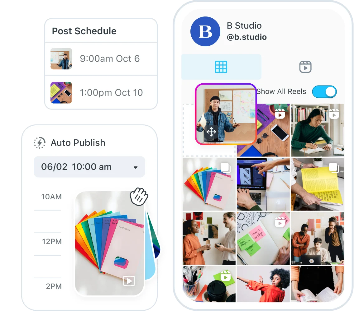 interface of Later's visual scheduler