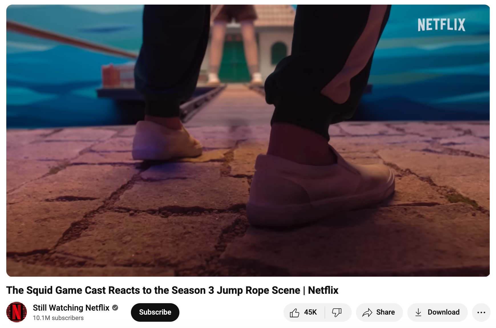 Netflix Squid Game cast reaction YouTube video