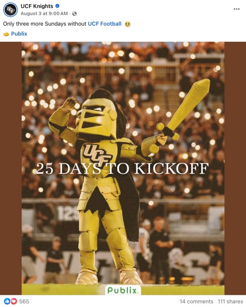 ucf post on Facebook