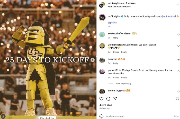 ucf post on instagram