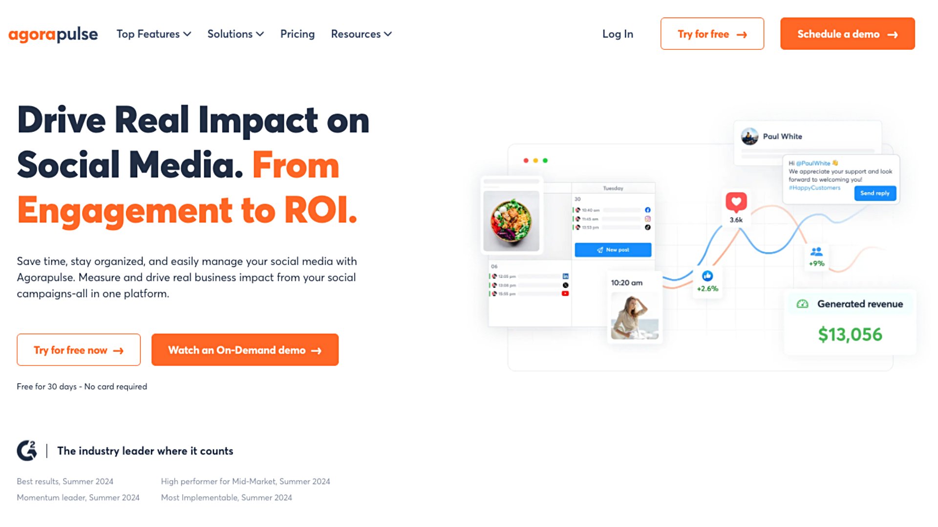 Agorapulse’s homepage