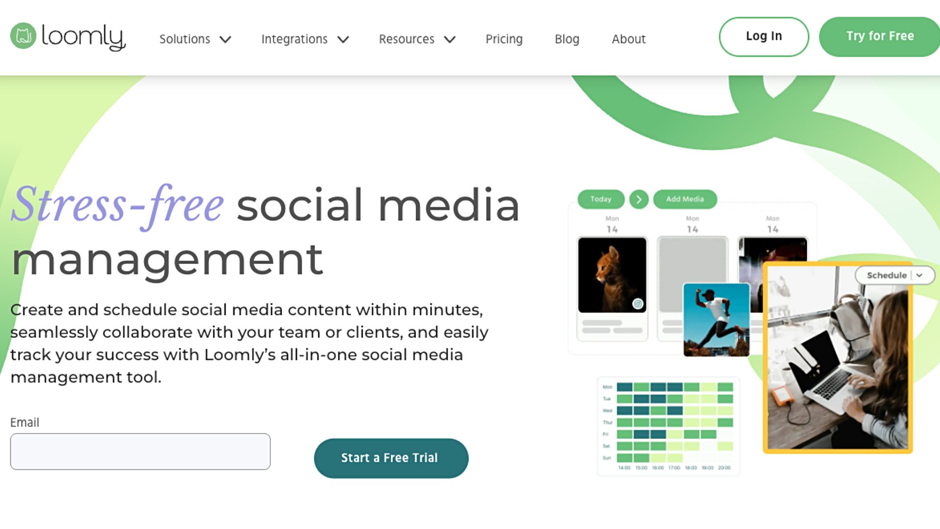 Loomly's dashboard