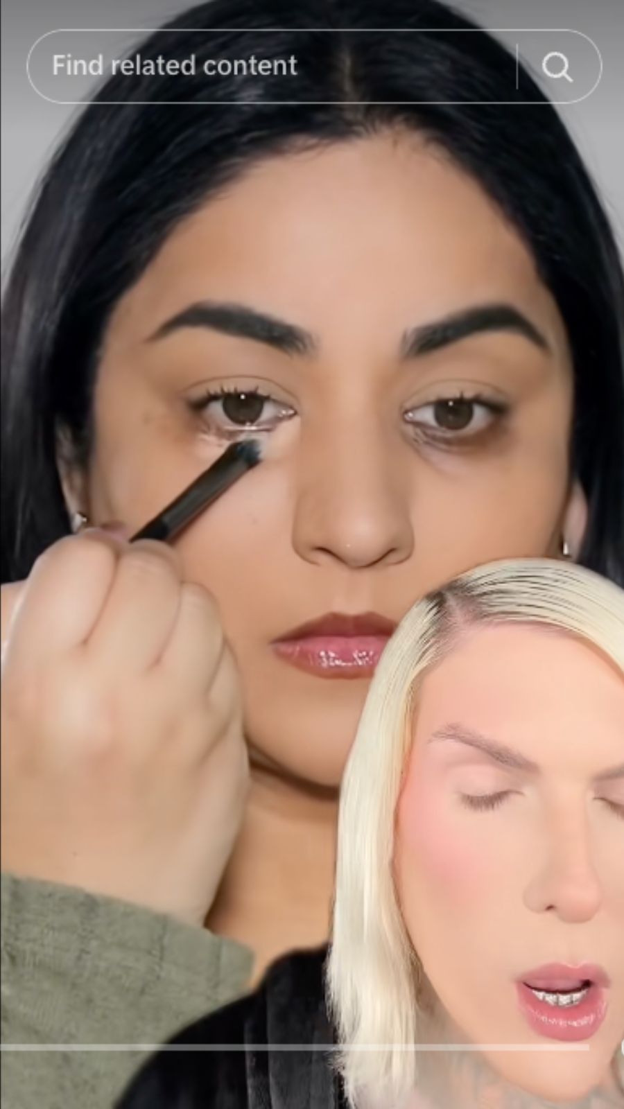A TikTok content creator reacts to branded makeup content.