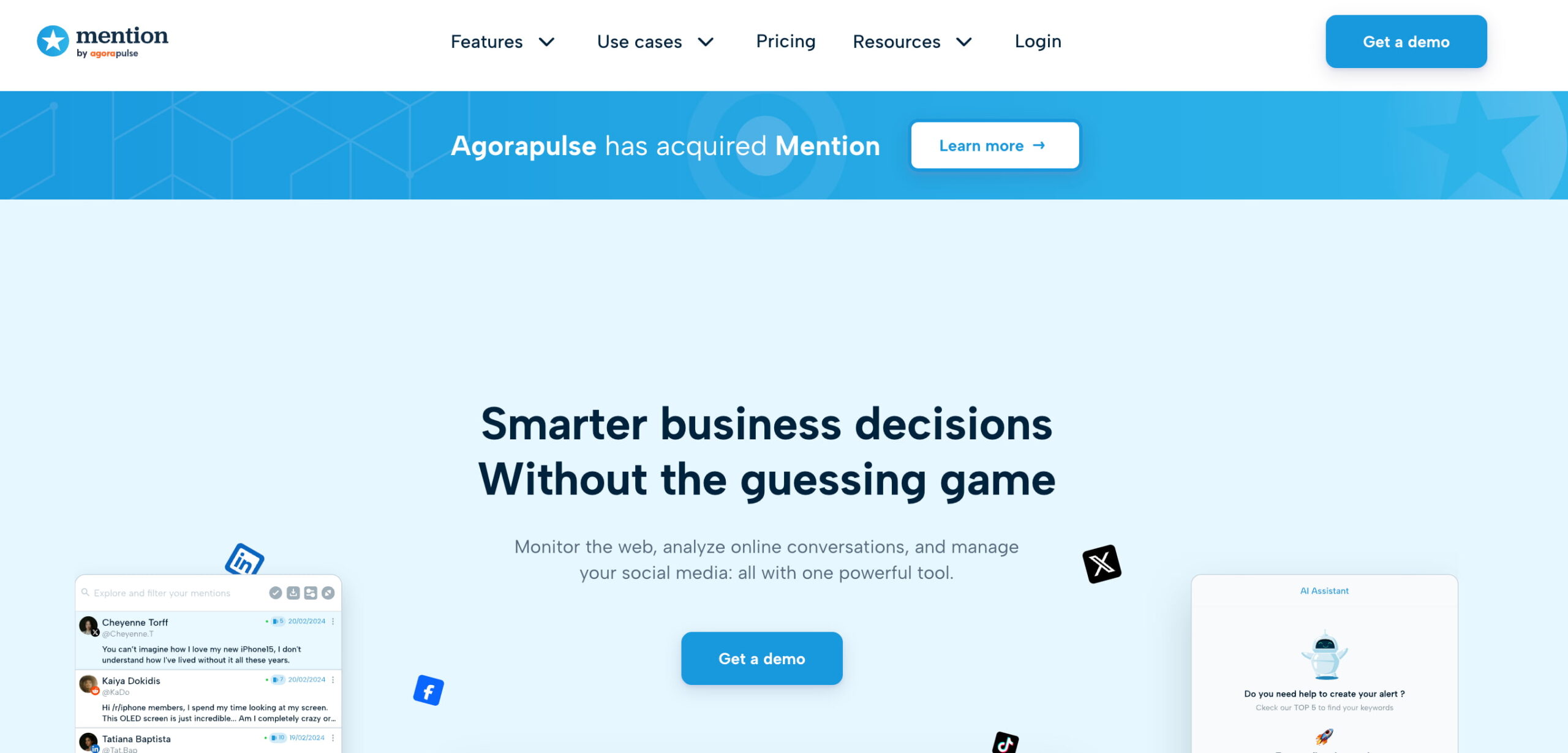 Mention's homepage
