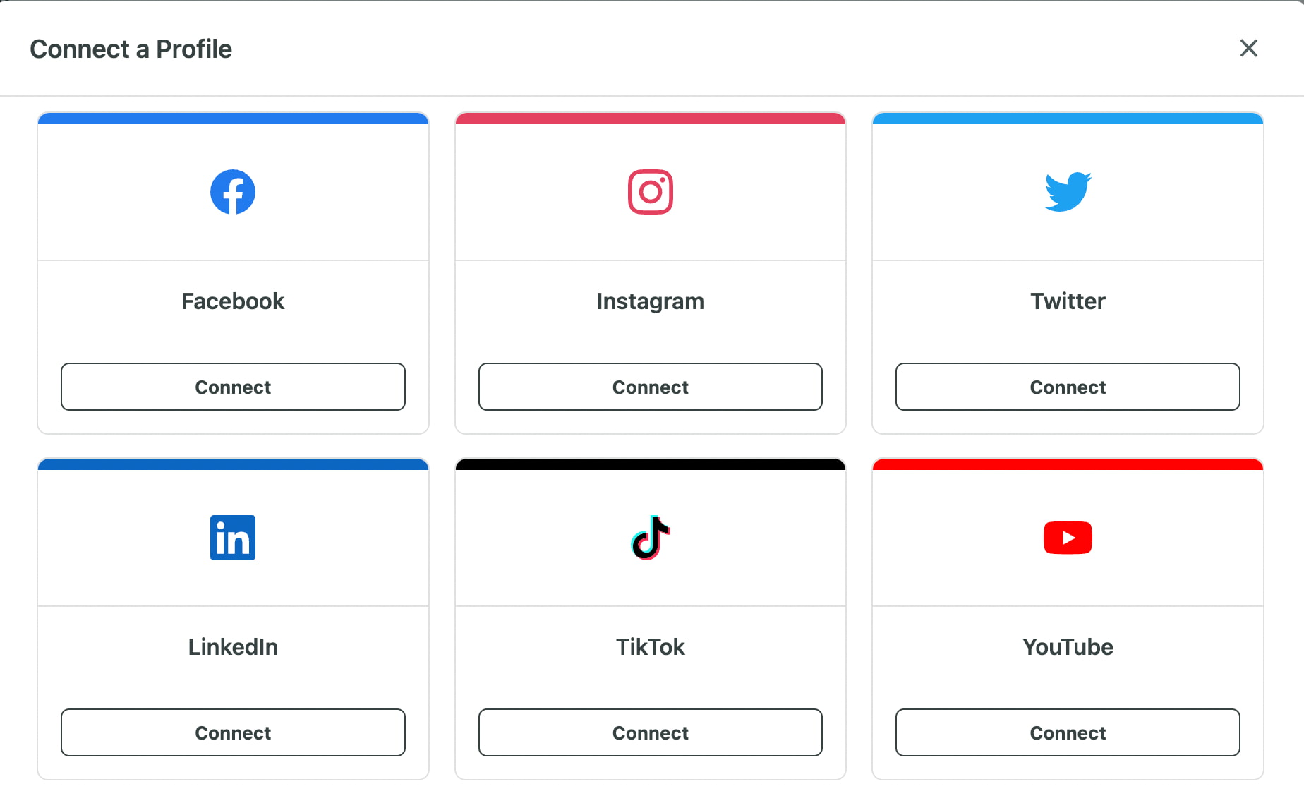 Screen Grab Showing Social Networks that can connect to Sprout Social