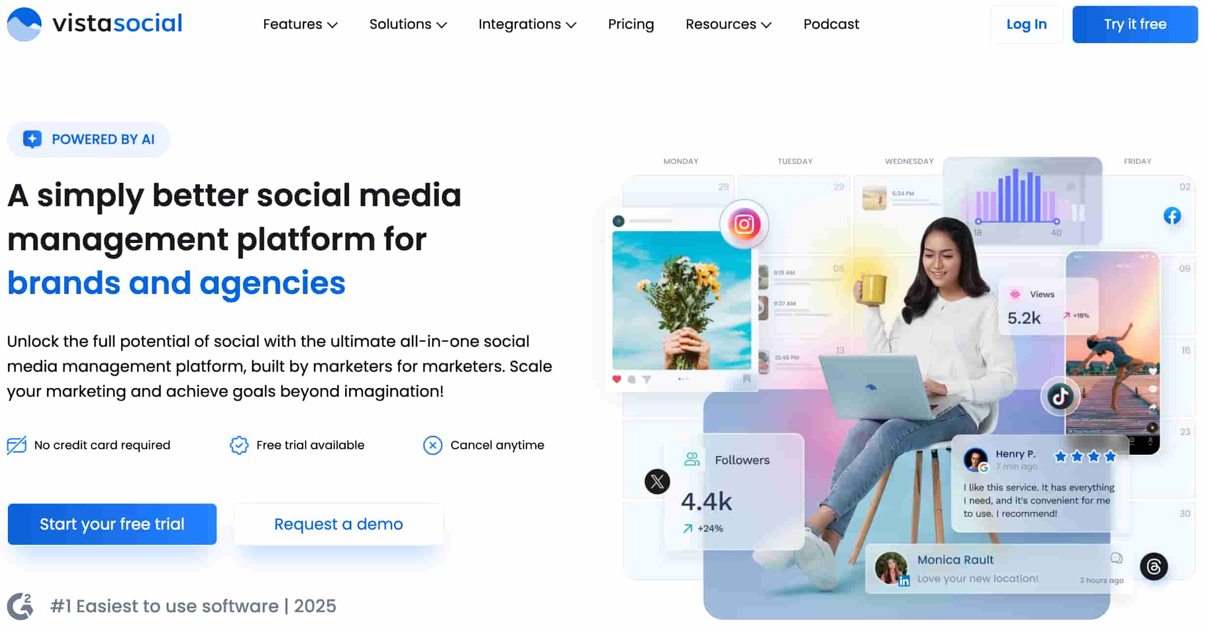 Vista Social TikTok and Reels scheduling interface