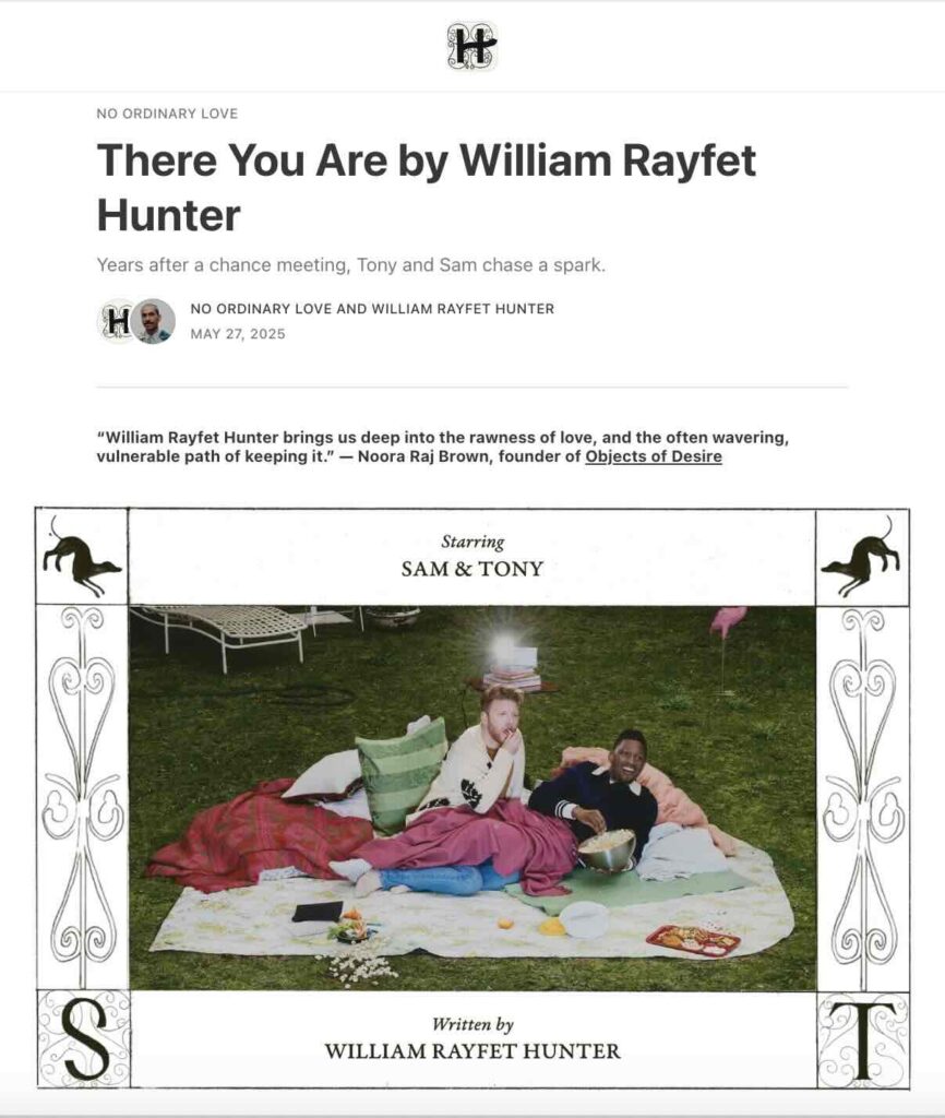 A No Ordinary Love Substack post from Hinge