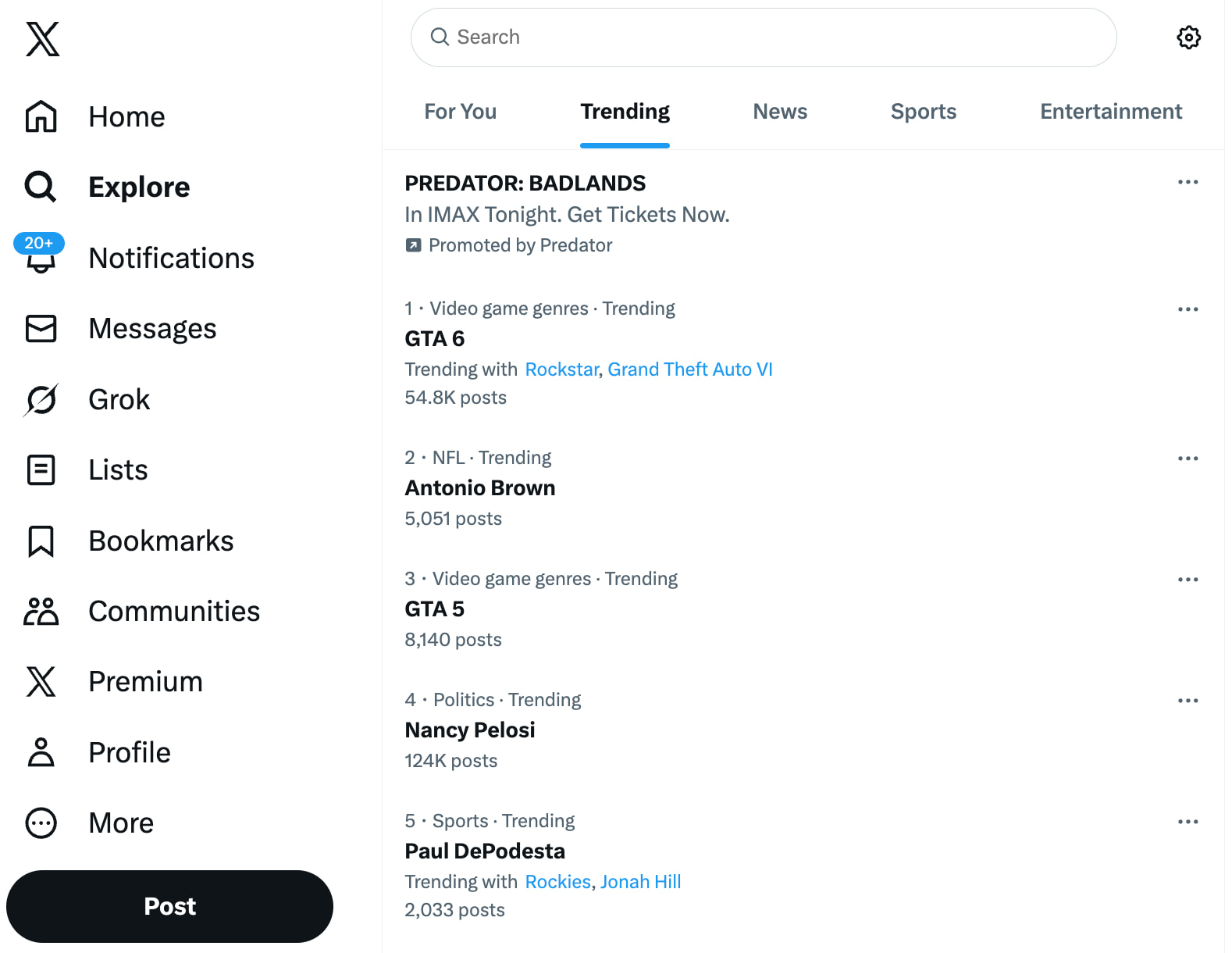 How to find the Twitter (X) trending topics list