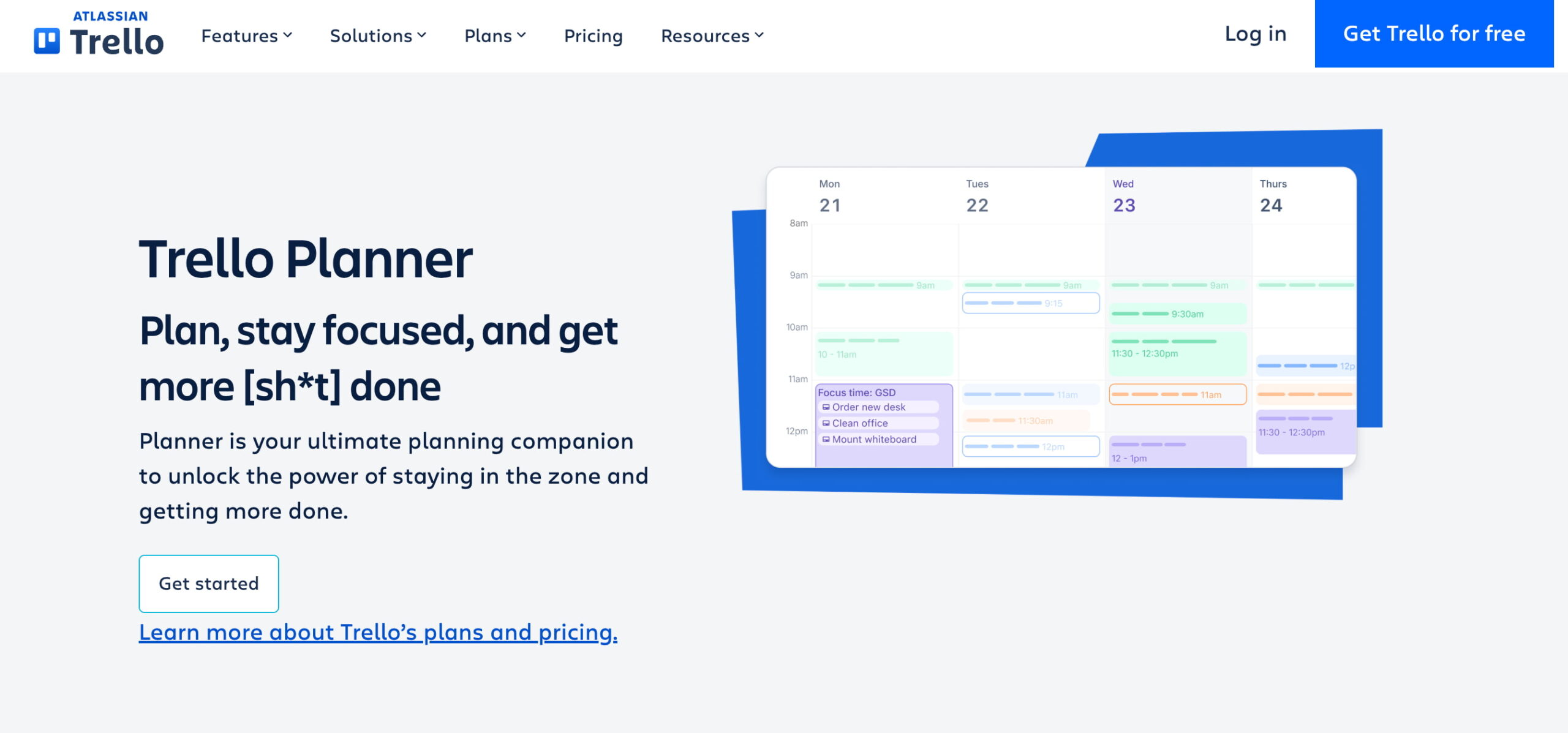 Trello feature page for planning