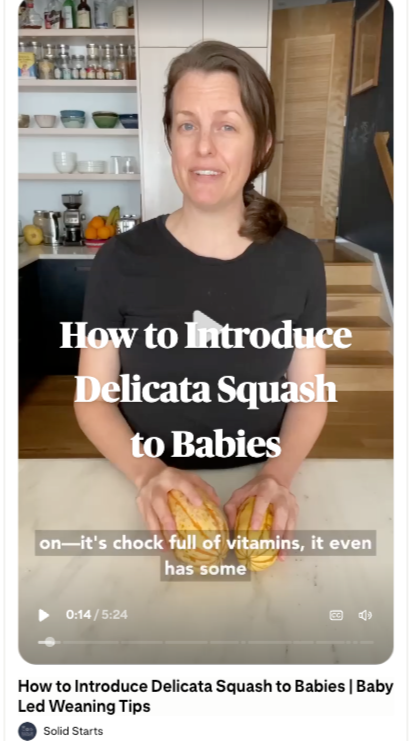 Idea Pin introducing squash to babies