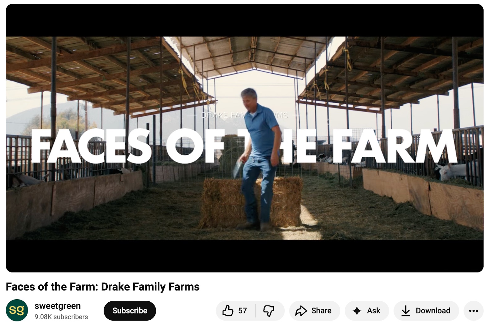 Narrative video from Sweetgreen featuring farmer Dan Drake