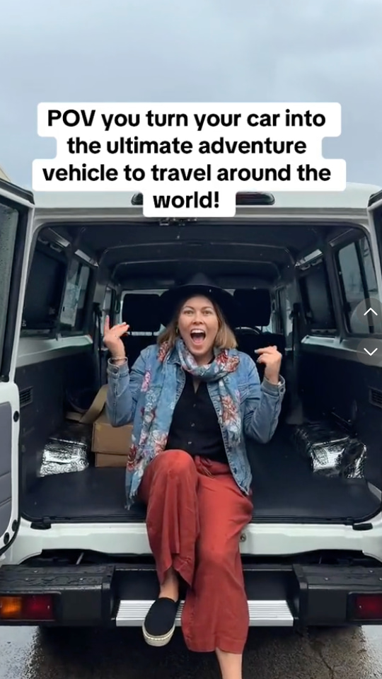 Alesha of NOMADasaurus shows off the family’s new adventure vehicle, Polly