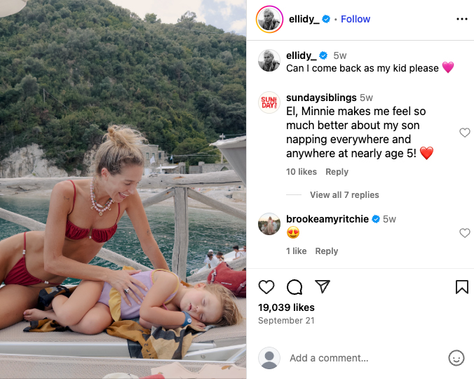 Ellidy posts a photo on Instagram, cuddling her daughter after a swim at the beach (Source: Instagram)