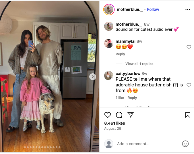 Hayley shares a carousel post on Instagram featuring videos and photos of her family and their home in Northern NSW (Source: Instagram)