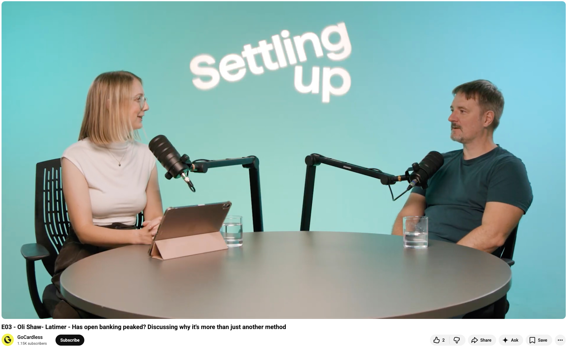 GoCardless podcast episode on YouTube about open banking featuring Blackbaud senior director Oli Shaw