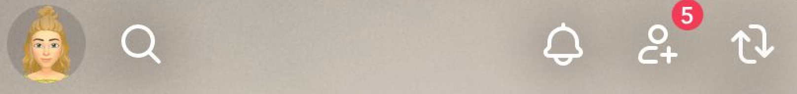 Screenshot of Snapchat profile showing Bitmoji in the top left corner