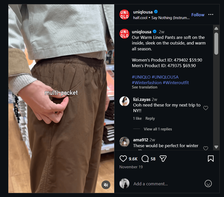 Uniqlo creates content to capture e-commerce purchases