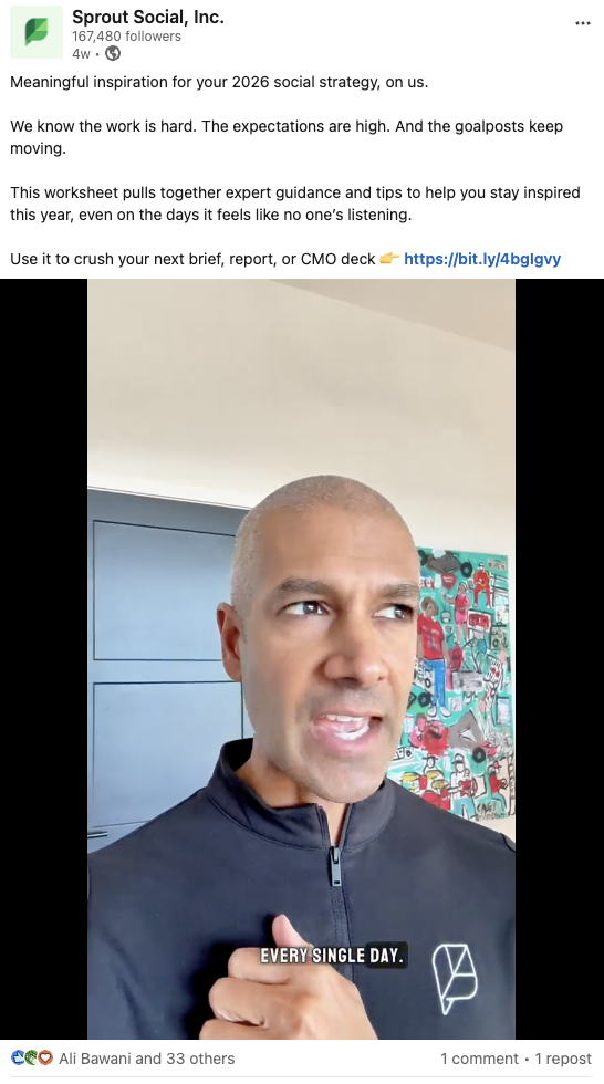 A LinkedIn video from Sprout's CEO Ryan Barretto 