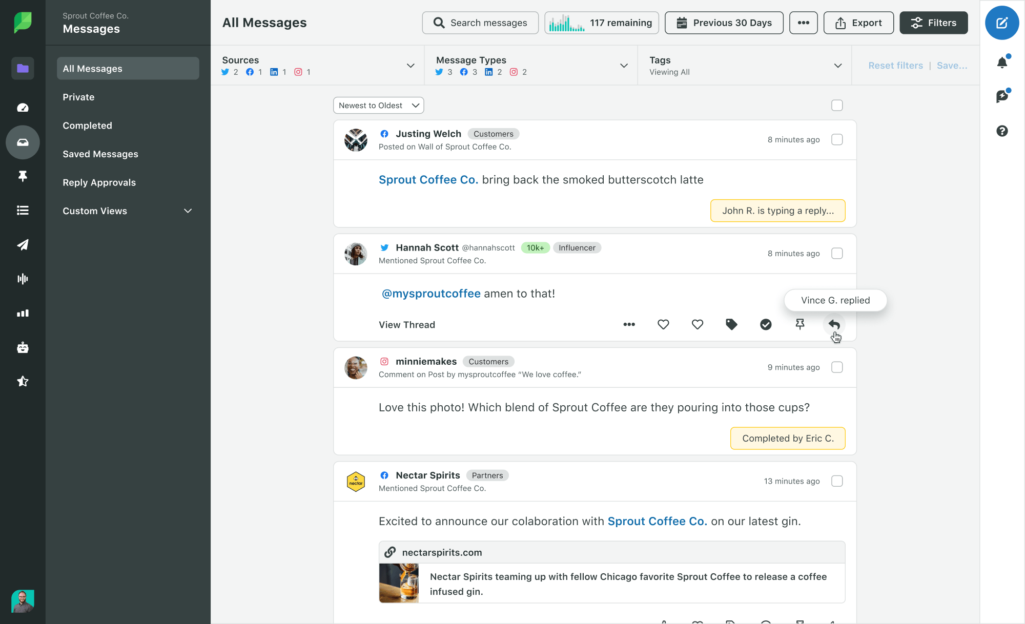 Sprout supports improved customer support workflows