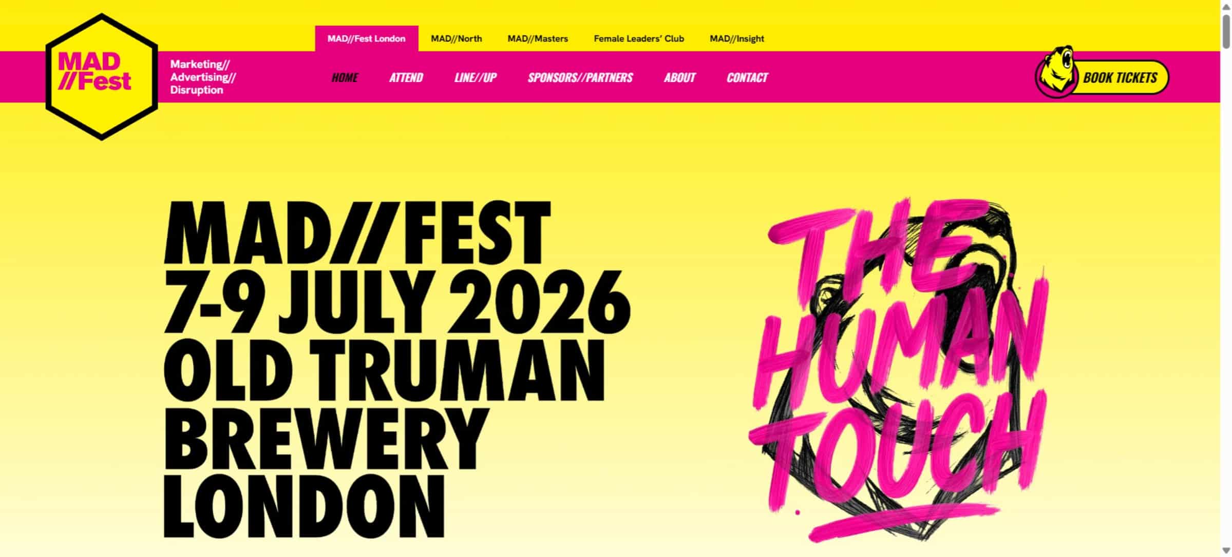 MAD Fest London Event Website Landing Page