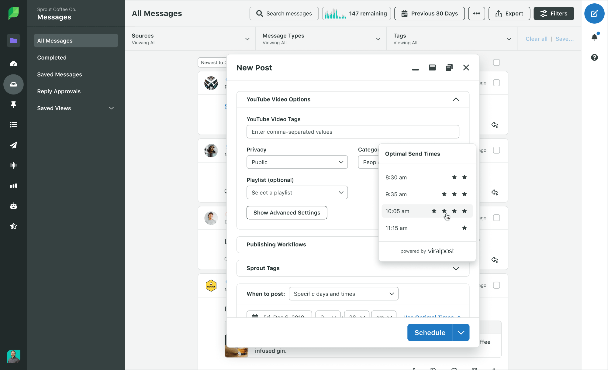 Sprout improves social scheduling workflows