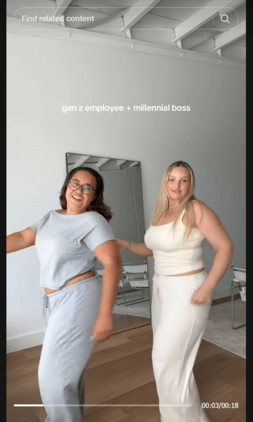 A TikTok post from REMMIE by Riley that exemplifies employee-generated content.