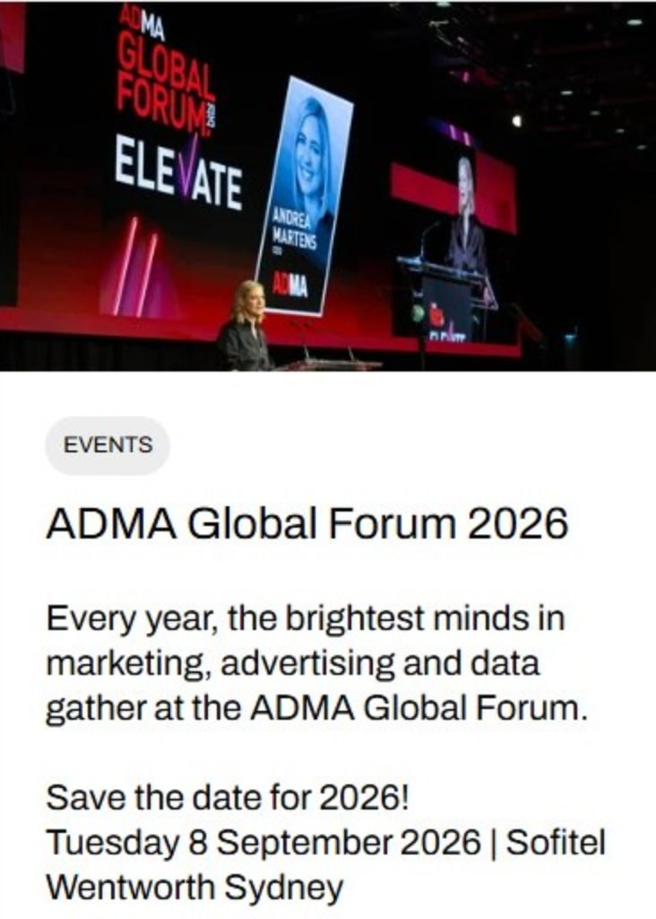 Screenshot of details of ADMA Global Forum 2026