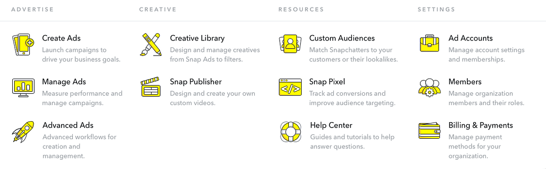 snapchat ads manager