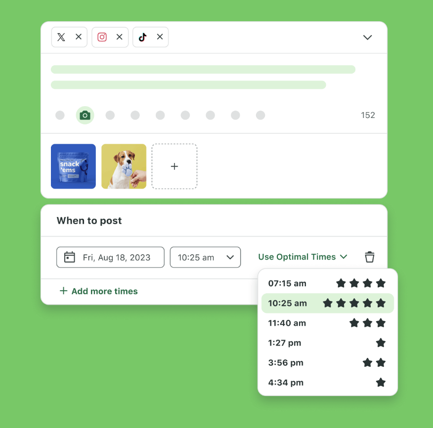 Sprout Social Essentials’ ViralPost® AI technology.