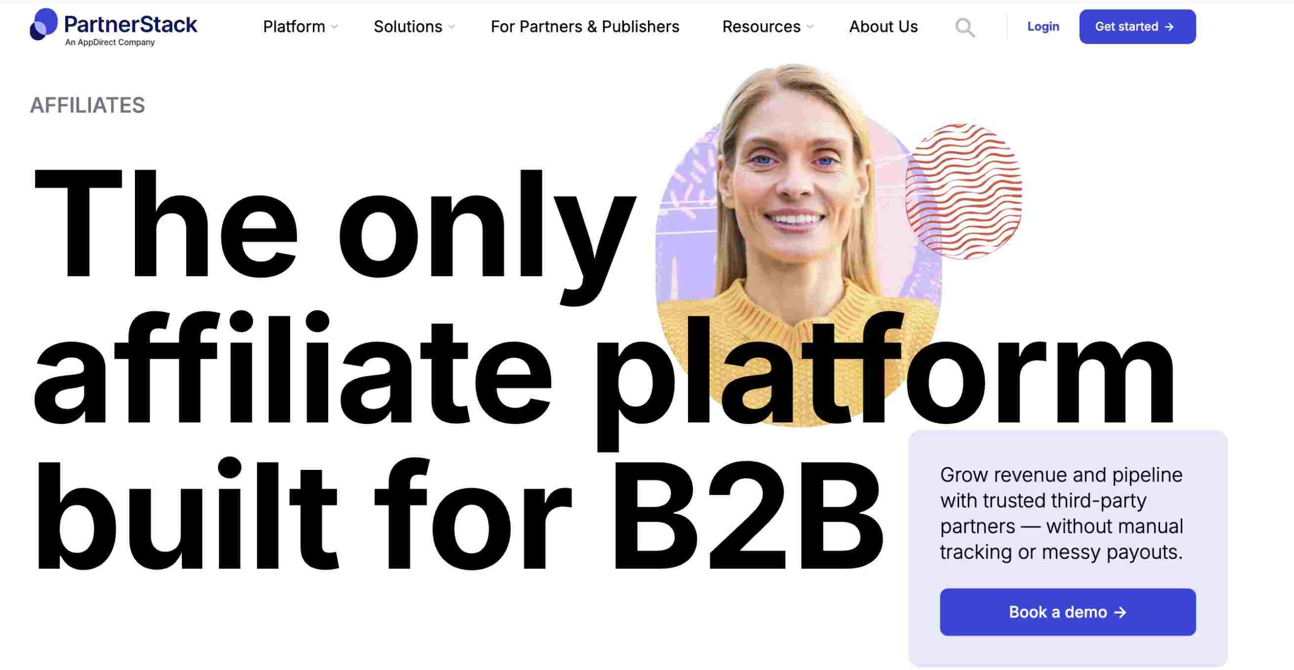 Image of PartnerStack's homepage.