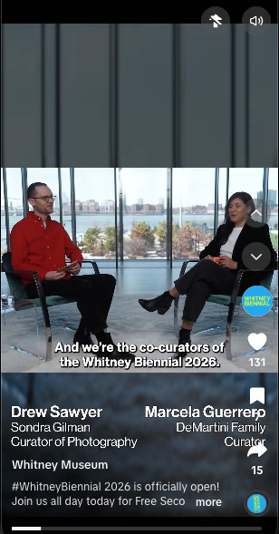 Curators Drew Sawyer and Marcela Guerrero discuss co-curating the Whitney Biennial 2026 in an interview overlooking the city.