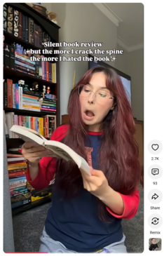 A silent review video from YouTuber Bookgirlnextdoor.