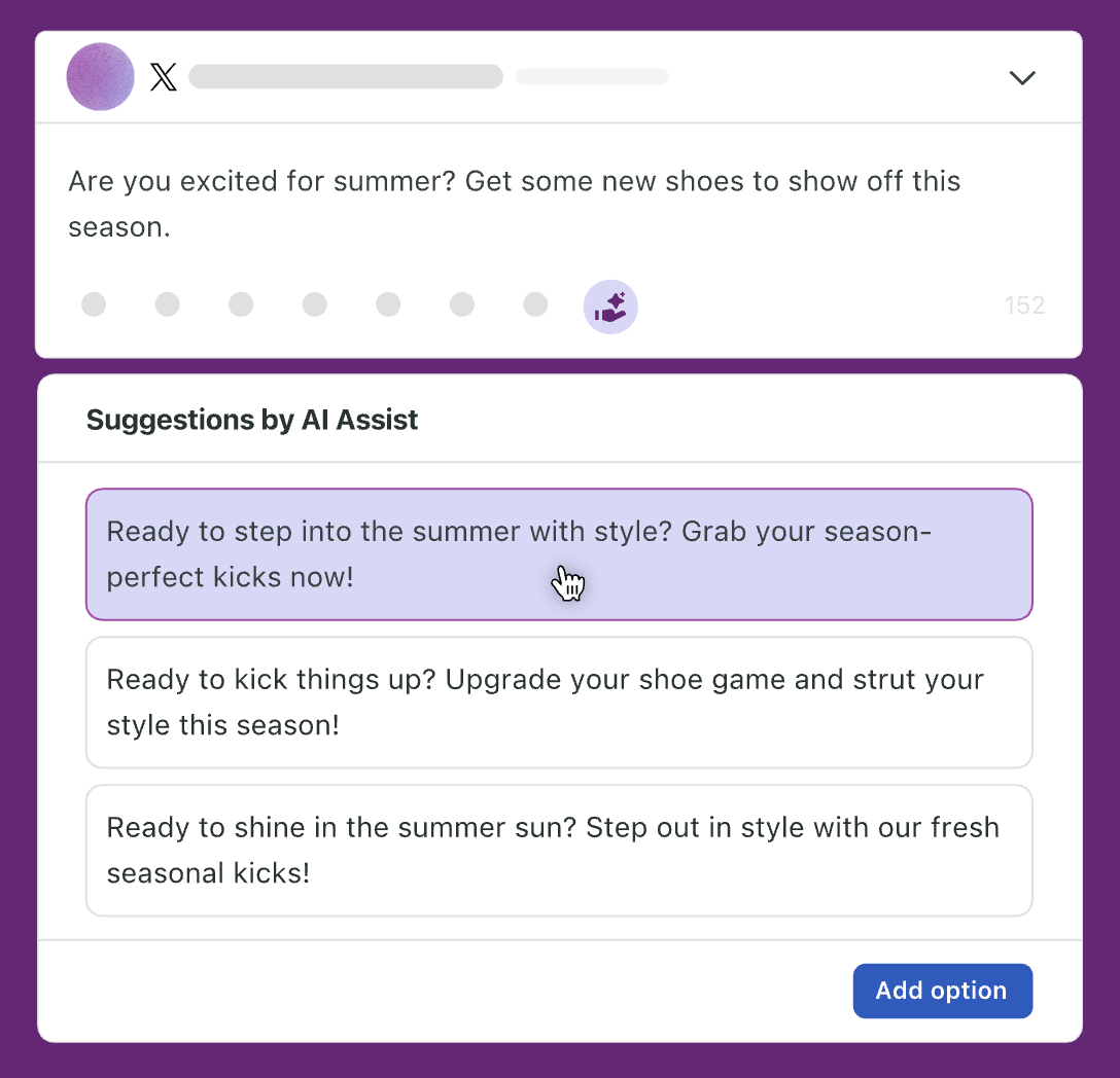 Suggestions by AI Assist